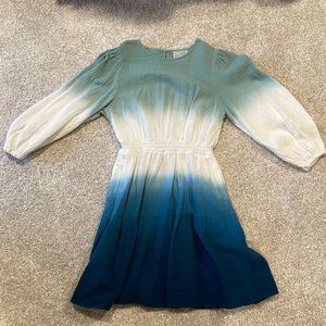 Blue green dress